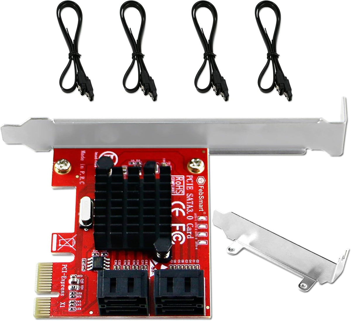 PCIE 3.0 X1 to 6-Ports SATA 3.0 6Gbps Expansion Card L13731