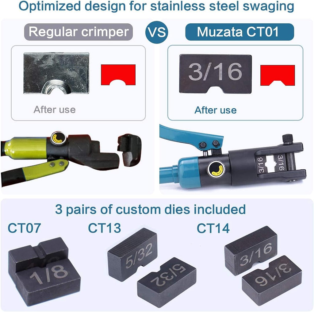 Hydraulic Hand Crimper Tool for Stainless Steel Cable Railing Y20630