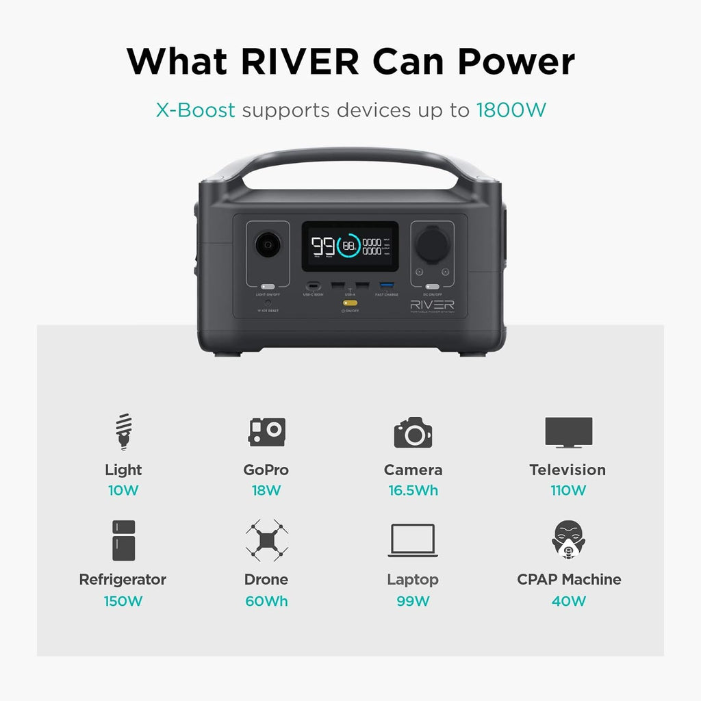 Portable Power Station 288Wh with 110W Solar Panel E52419