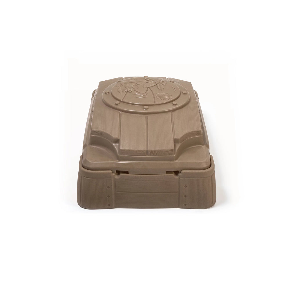 Brown Plastic Kids Sandbox with Cover R5915