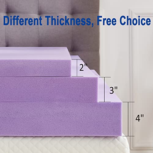 2 Inch Gel Memory Foam Mattress Topper Twin Size Y96582