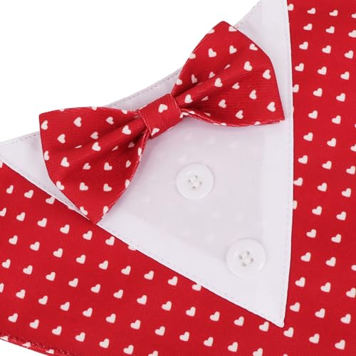 Red Plaid Dog Christmas Collar with Bowtie O83911