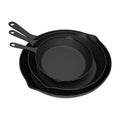 Cast Iron Pre-Seasoned Nonstick Skillets Set of 3 P3670