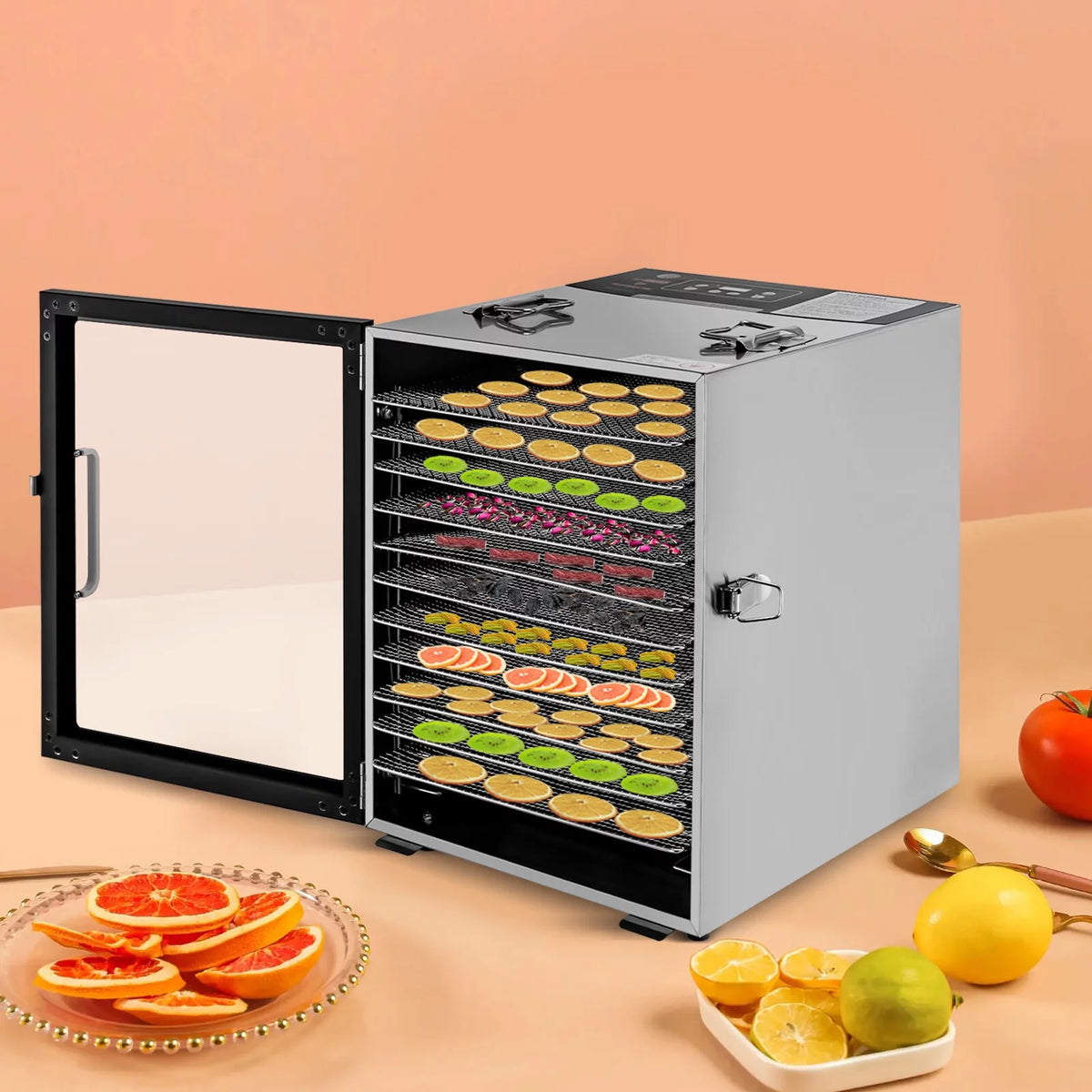 10 Trays Stainless Steel Electric Food Dehydrator F1277