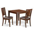 Small Kitchen Table Set with 2 Chairs, Mahogany - 3 Piece C3169