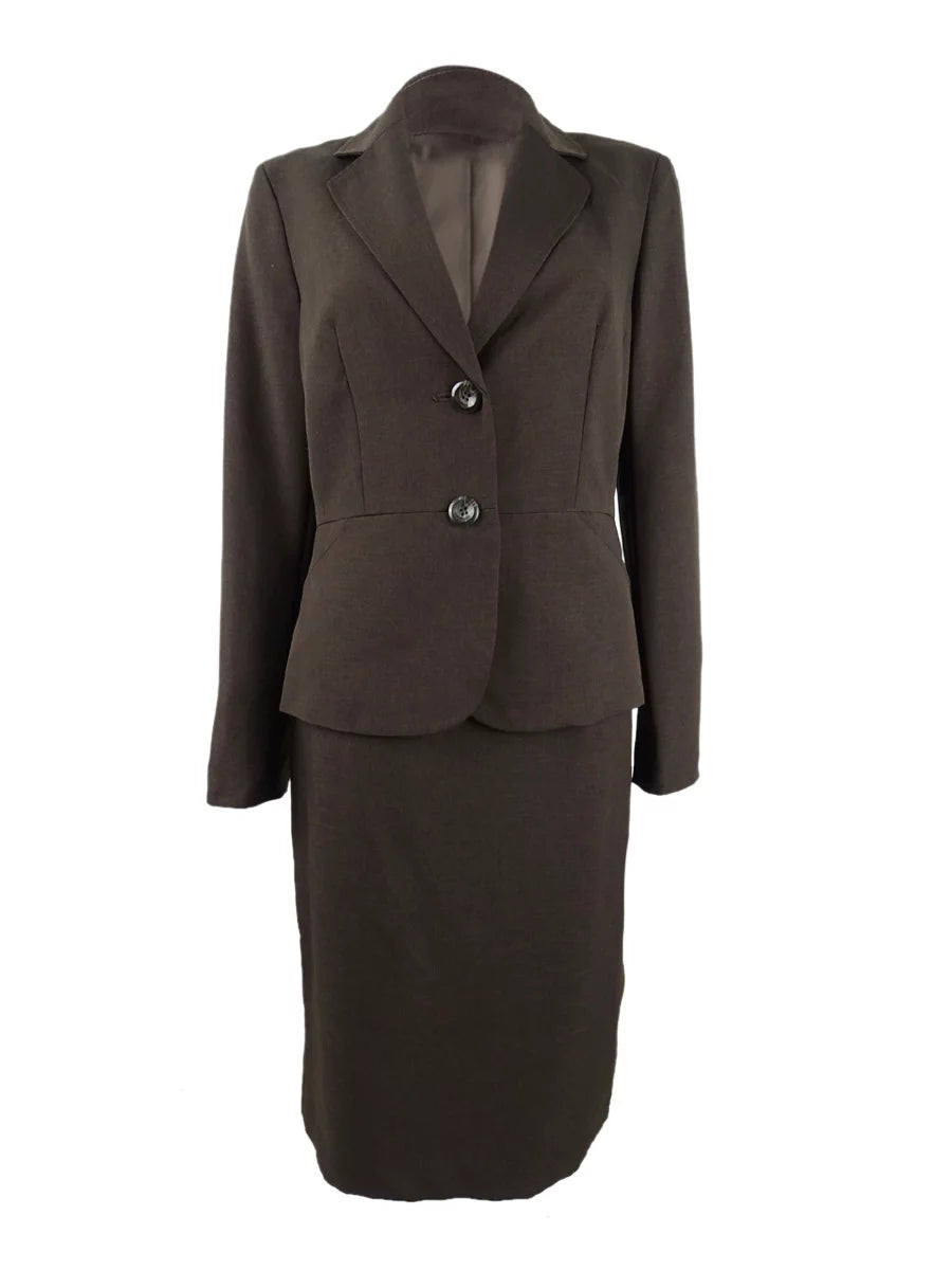 Two-Button Skirt Suit X976