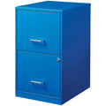 2 Drawer Metal File Cabinet in Blue J90340
