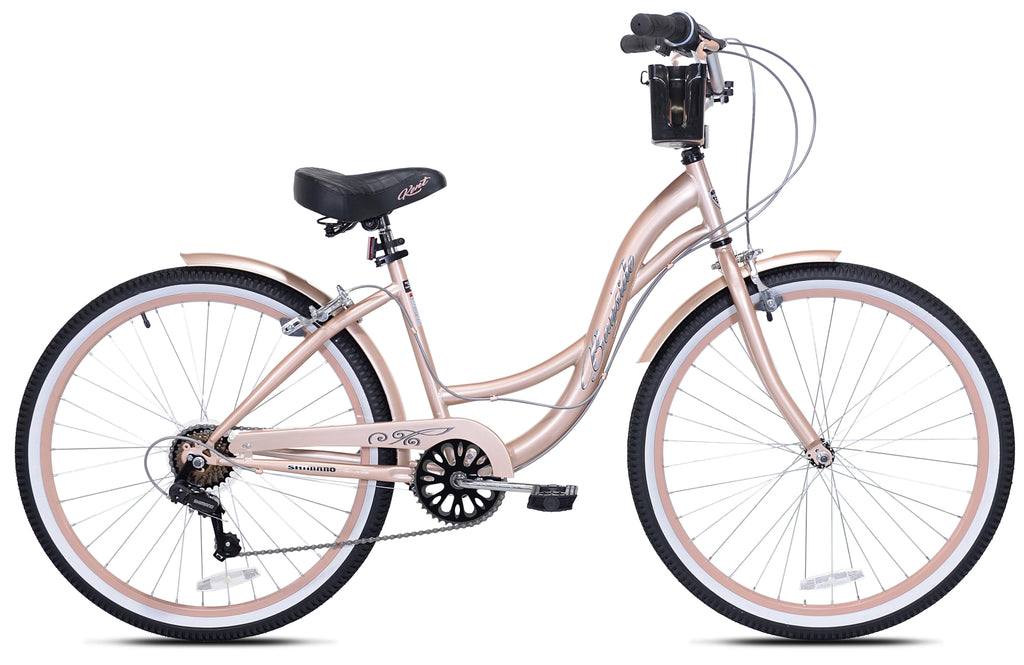 26 In. Rose Gold Women's Cruiser Bike Q17950