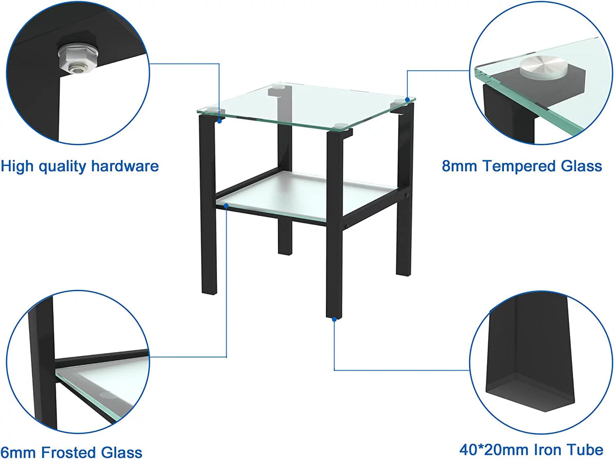 Glass Coffee Table End Table R8510