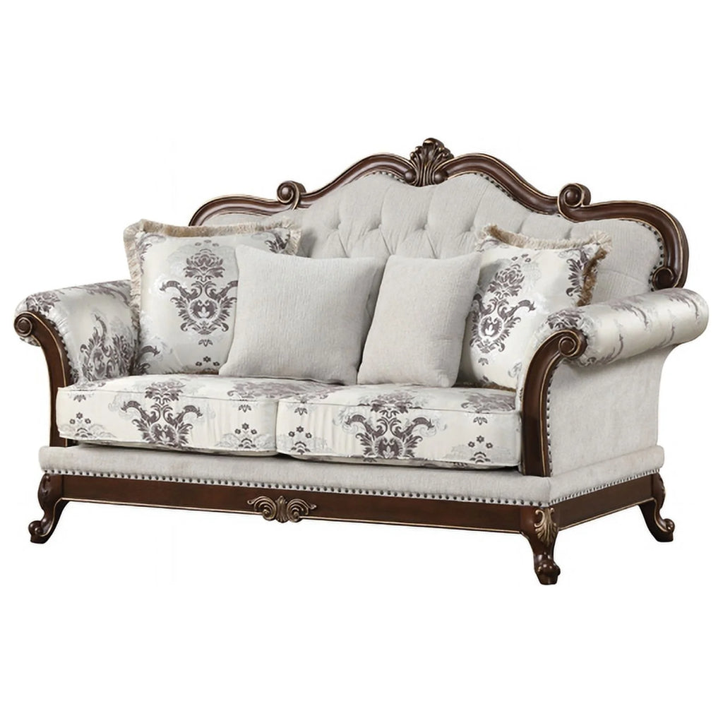 White 2PC Tufted Living Room Set S942