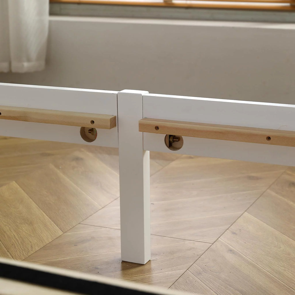 Queen Solid Pine Wood Platform Bed Frame with Headboard D420