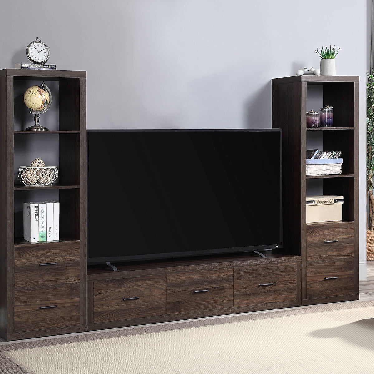 Walnut Finish TV Stand U58917