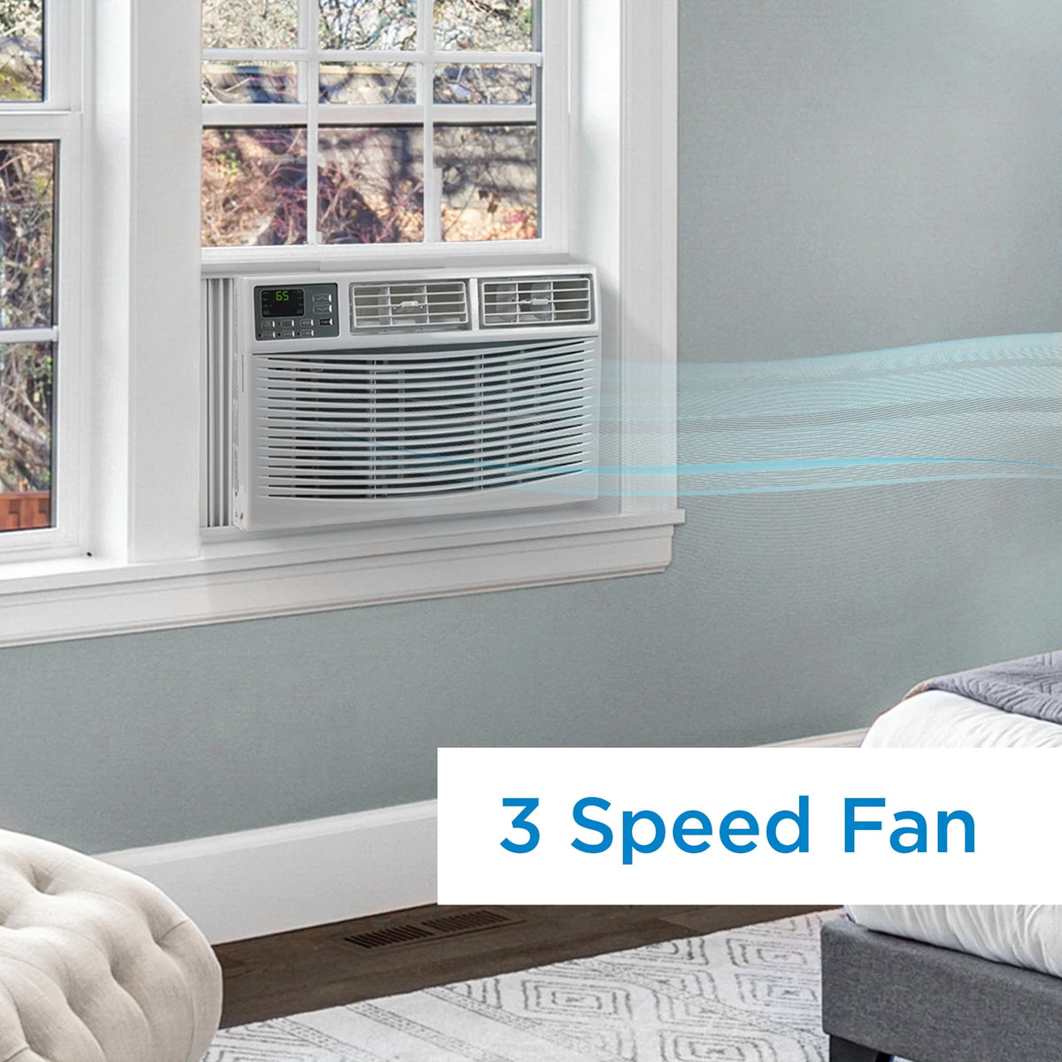 8,000 BTU White Window Air Conditioner S40858