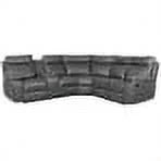 Modern Sectional Sofa Manual Recliner with Cup Holder and Hide-Away Storage PU Leather M975