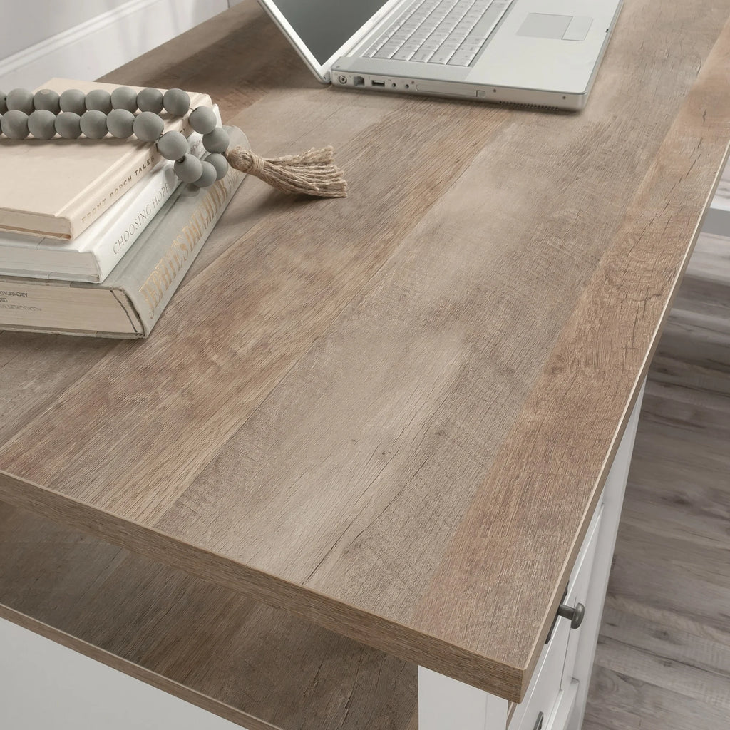 L-Shaped White Engineered Wood Desk S997915