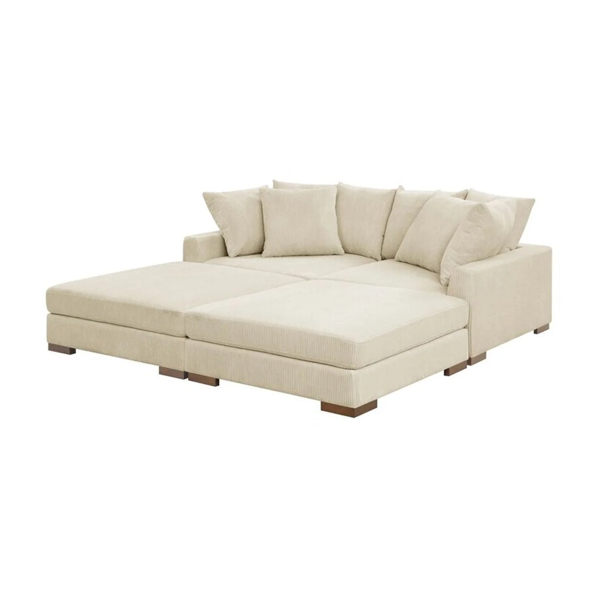 Corduroy Upholstered Sectional M659