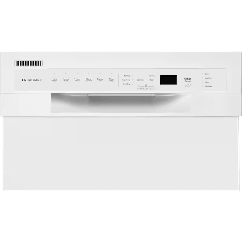 White 18 in. Built-In Dishwasher with Stainless Steel Tub E492