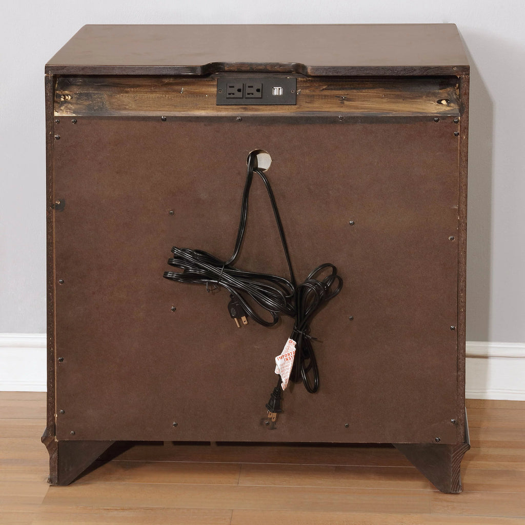 Rustic 3-Drawer Nightstand L474941