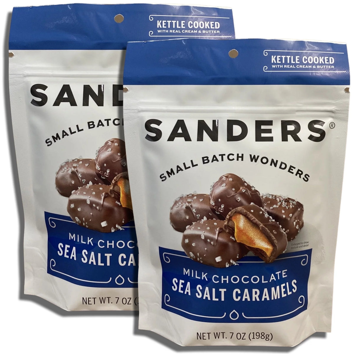 Milk Chocolate Sea Salt Caramels 7 Ounce Bag Value Pack of 2 G178315