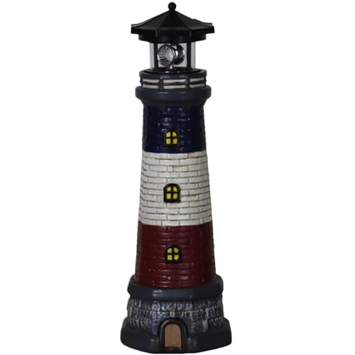 15" Waterproof Resin Lighthouse Solar Light C123