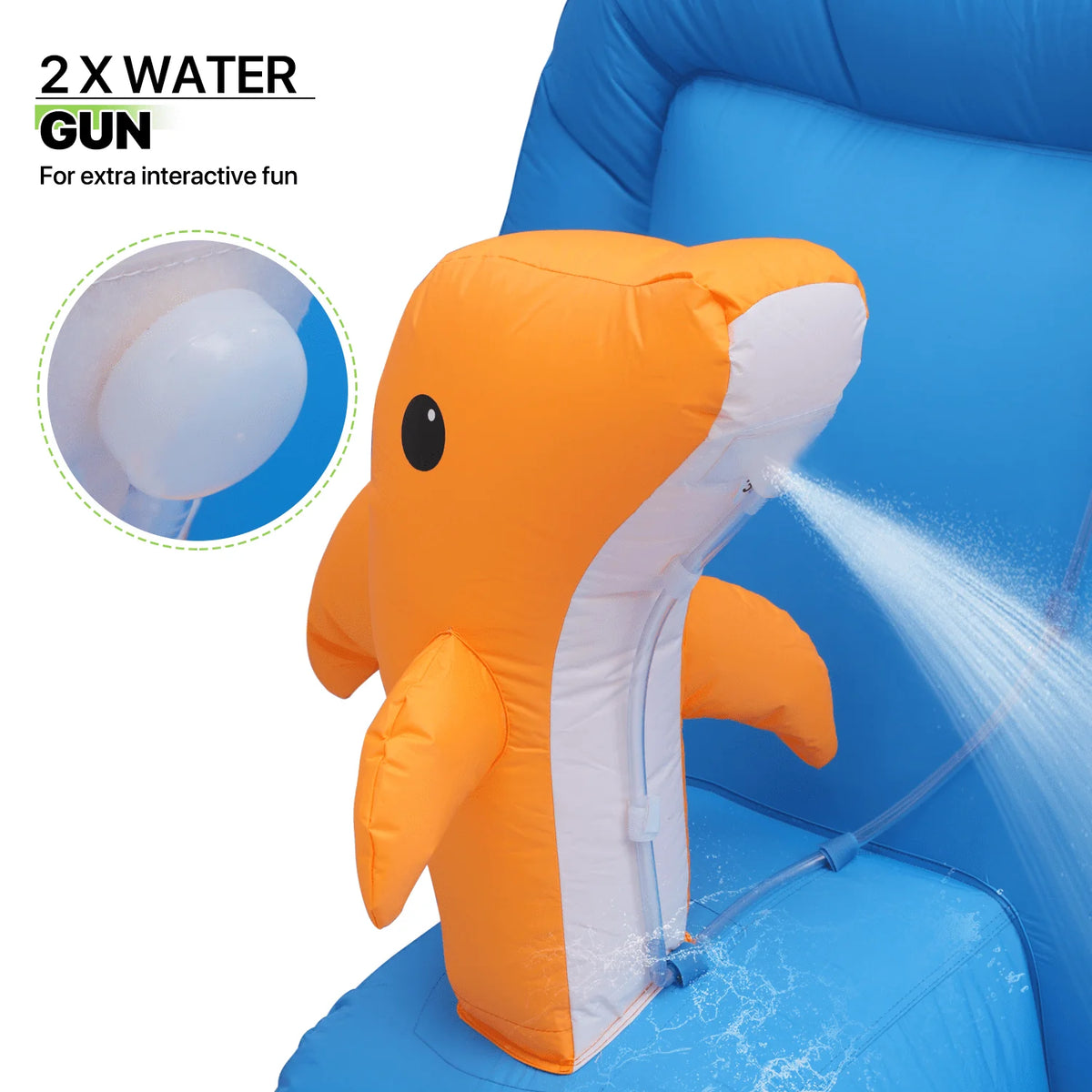 Kids Inflatable Water Slide with Blower and Splash Pool X602939