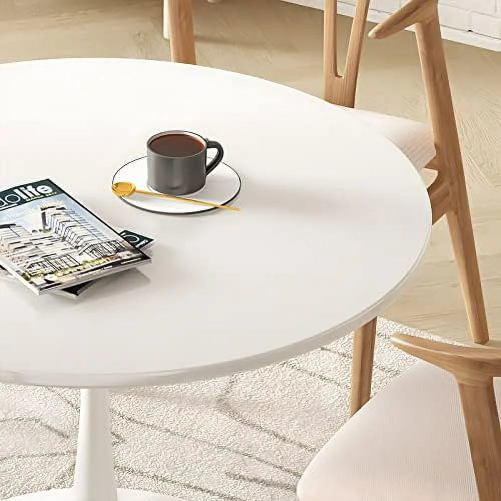 Black Round Dining Table 31.5" with Pedestal Base N644