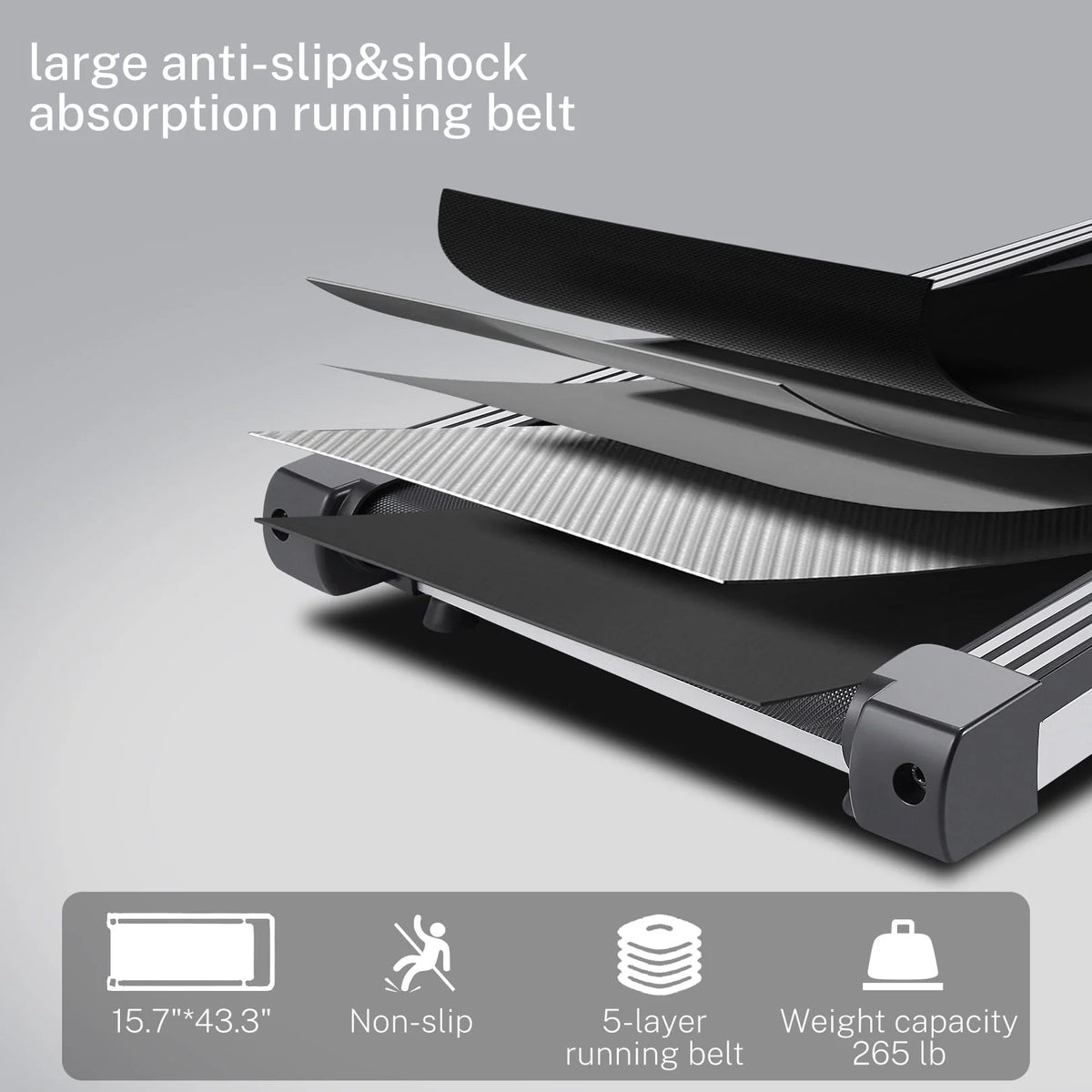 Electric Motorized Treadmill with 3 Incline Levels J8679