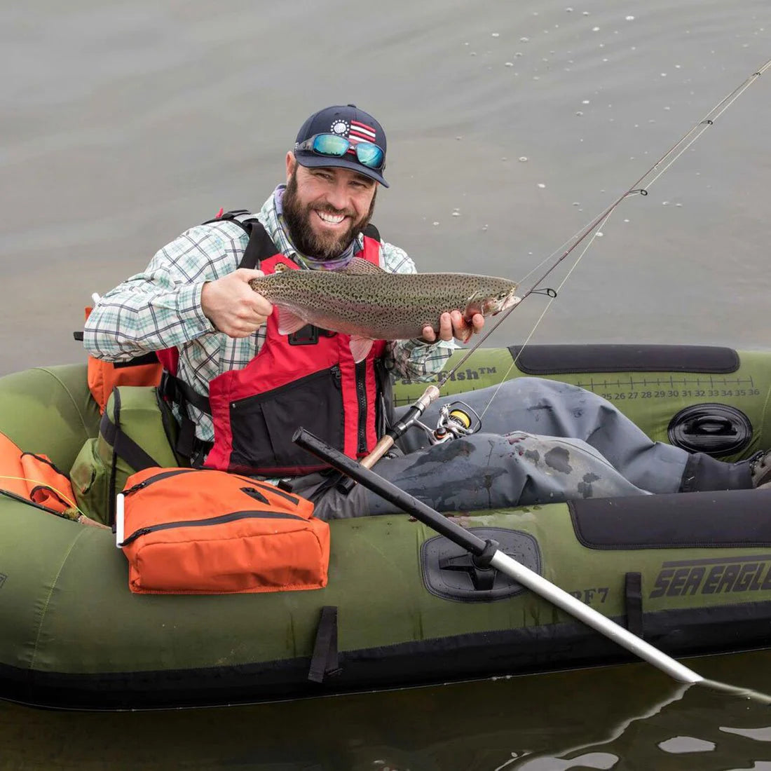 Green Frameless Inflatable Fishing Kayak Y629