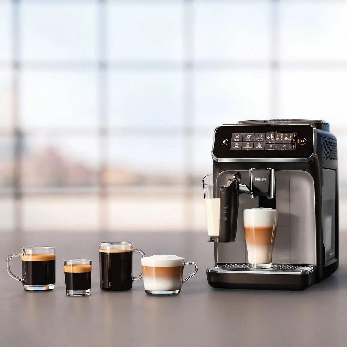 Fully Automatic Espresso Machine with LatteGo, Silver X3739