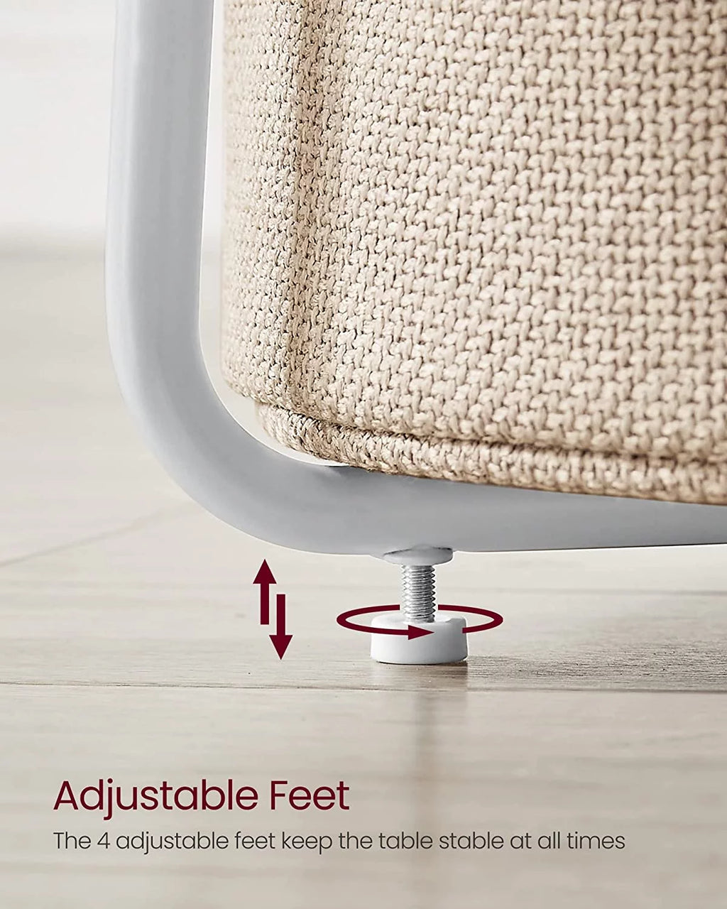 Round Side Table with Fabric Storage Basket W979444