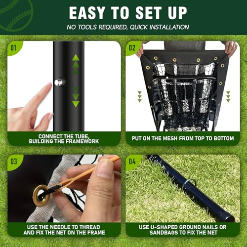 9 Hole Pitching Net with Strike Zone X485954