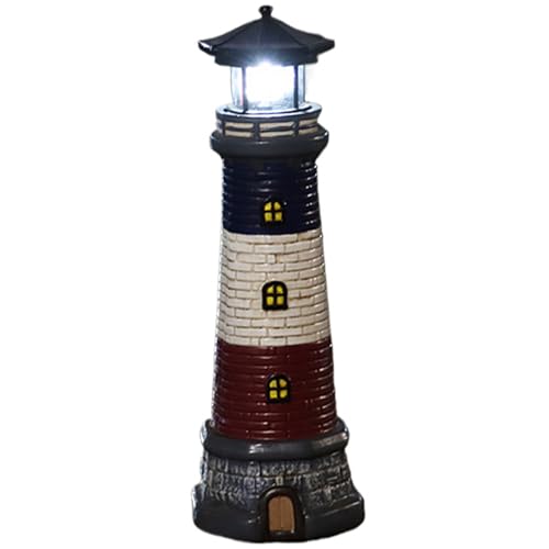 15" Waterproof Resin Lighthouse Solar Light C123