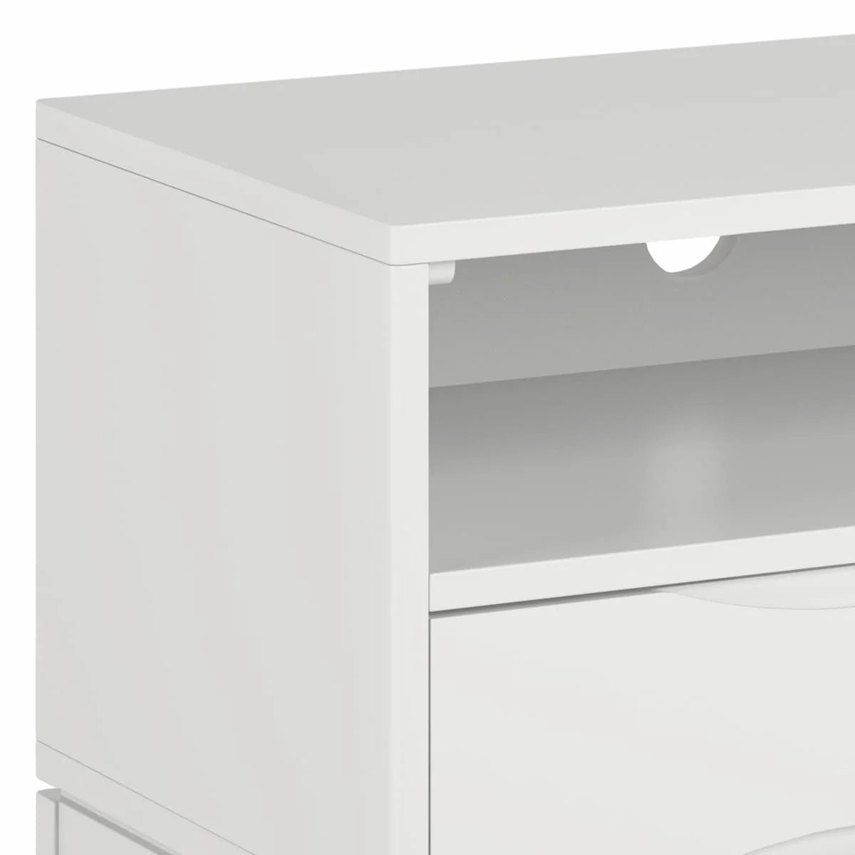 White 60 inch Wide Solid Hardwood TV Media Stand Z11066