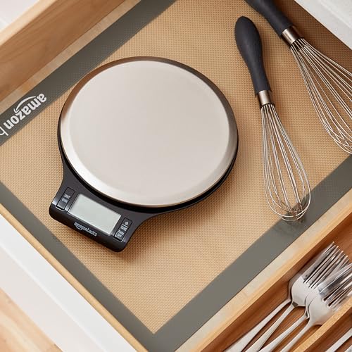 Digital Kitchen Scale with LCD Display, 11 pounds, Black and Stainless Steel L78931