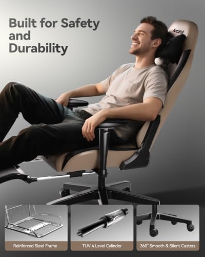 Purple PU Leather Gaming Chair with Footrest S40787