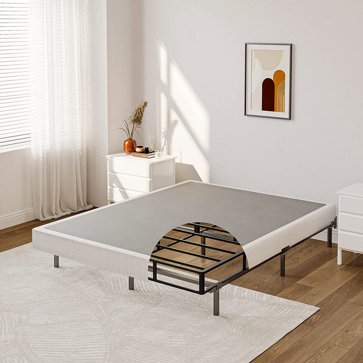 9 Inch California King Box Spring Metal Frame Mattress Foundation K775