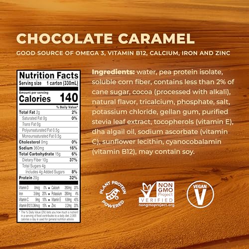 Double Chocolate Plant Based Protein Shake 11 Fl Oz Pack of 12 C6763