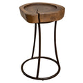 26 Inch Live Edge Wood Side End Table H187943