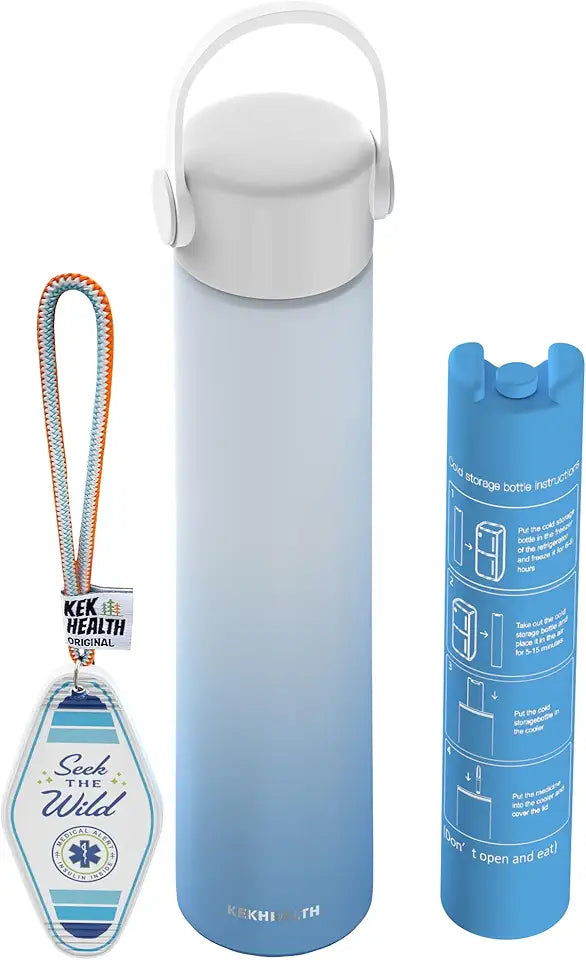 Slim Insulin Pen Cooler Case with QR Medical Travel Tag TSA Approved Diabetic Travel Case with Biogel Ice Pack N3539