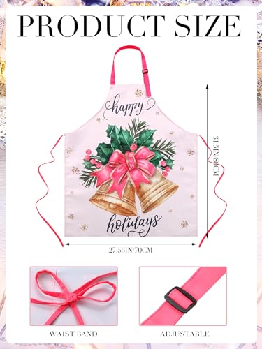 6 Pcs Christmas Aprons with Pockets E137