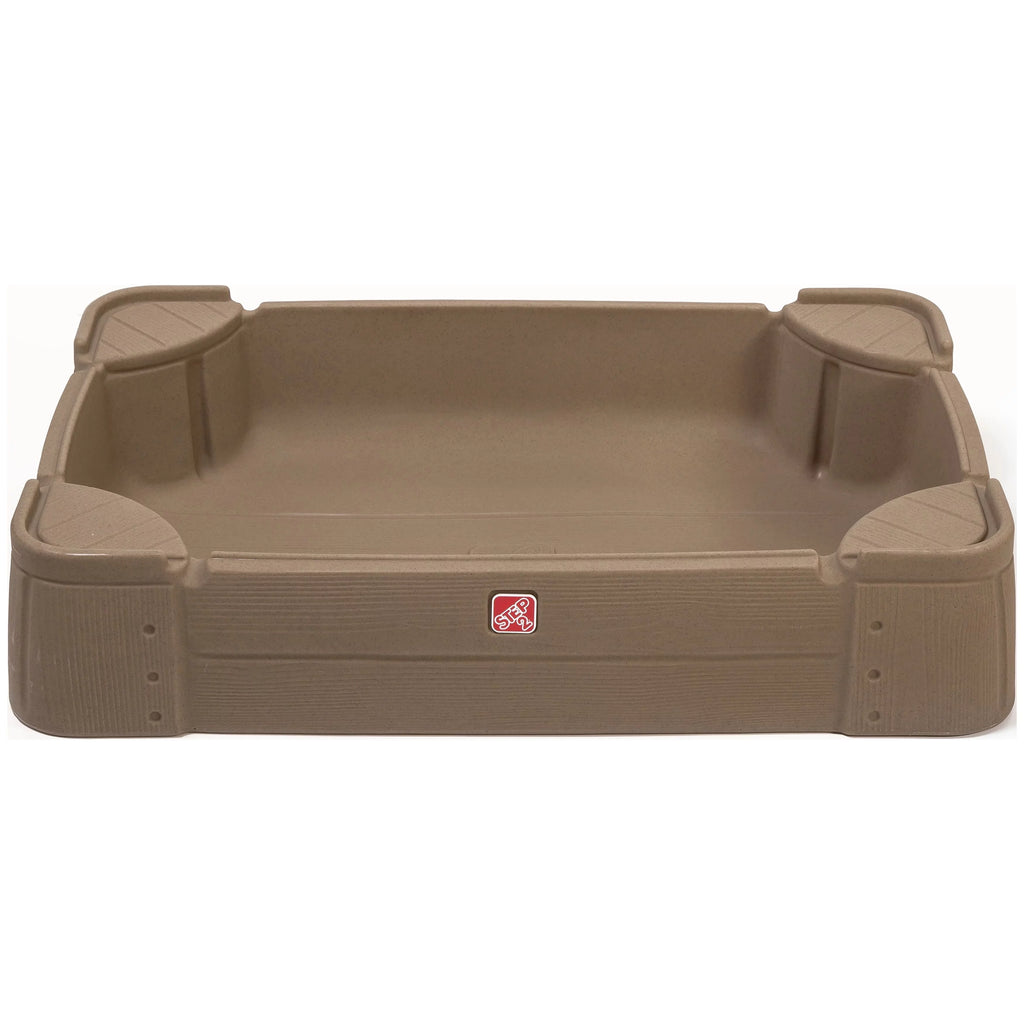Brown Plastic Kids Sandbox with Cover R5915