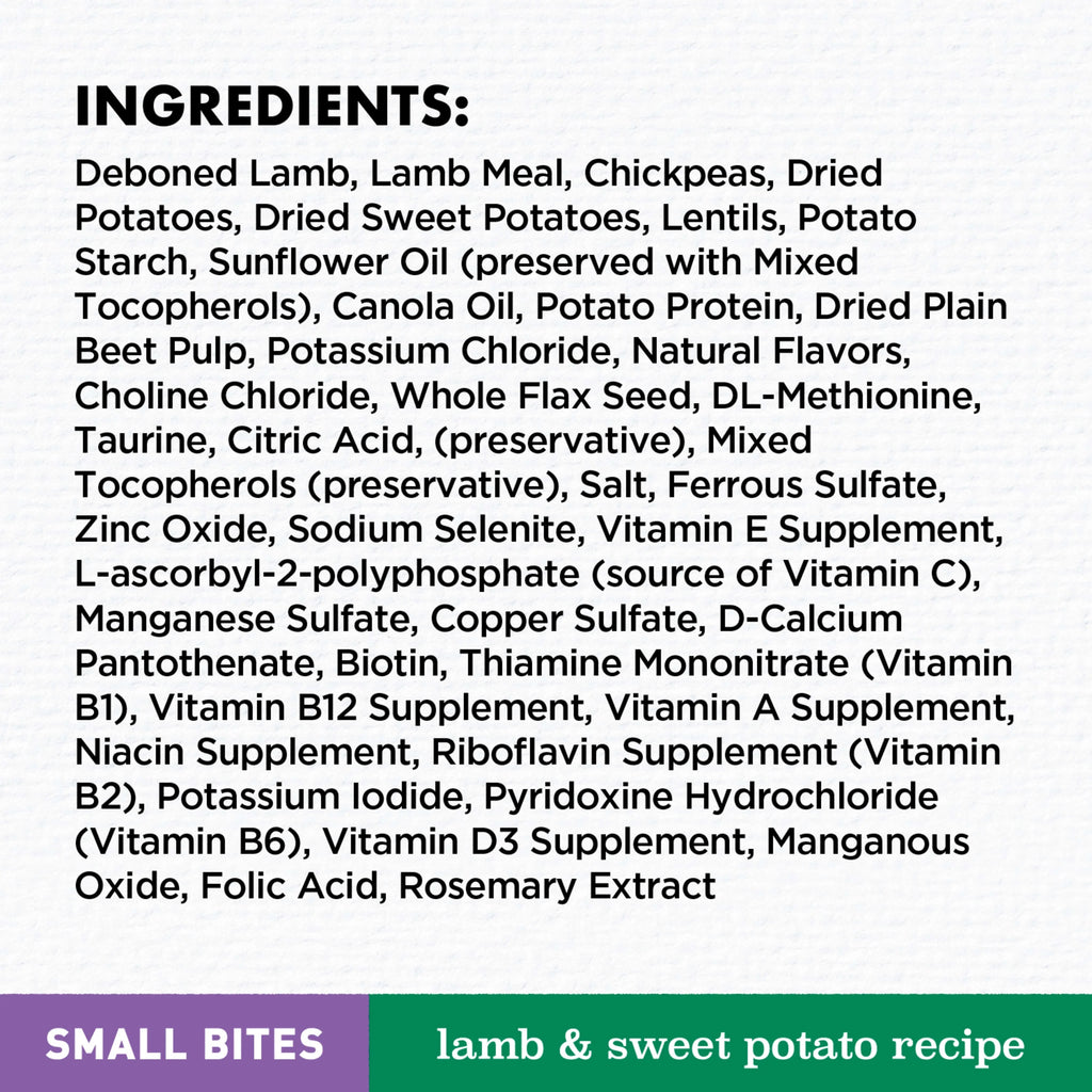 Limited Ingredient Diet Adult Dry Dog Food, Lamb & Sweet Potato, 22 Lb. Bag M8723