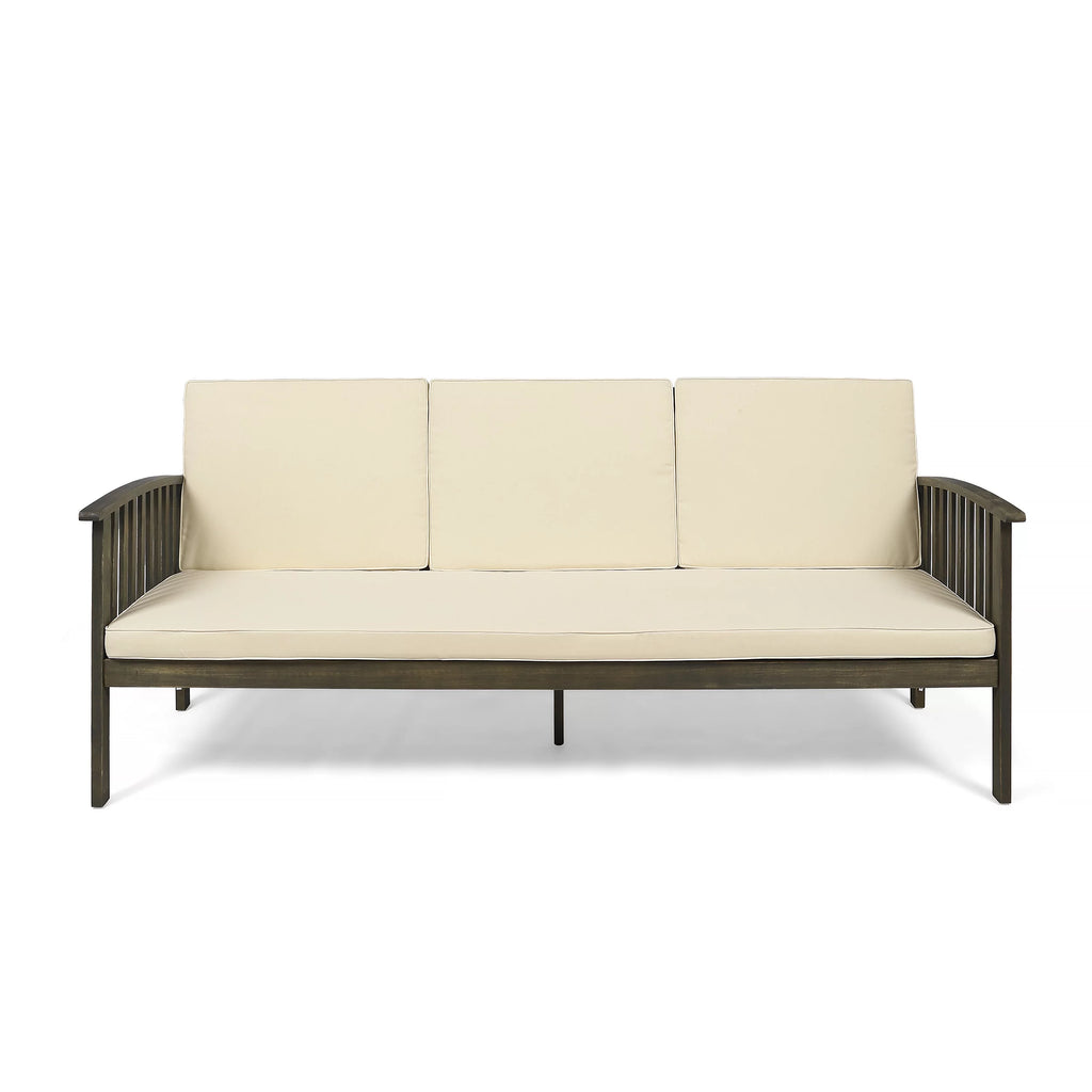 Acacia Wood Sofa with Cushions I29552