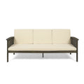 Acacia Wood Sofa with Cushions I29552