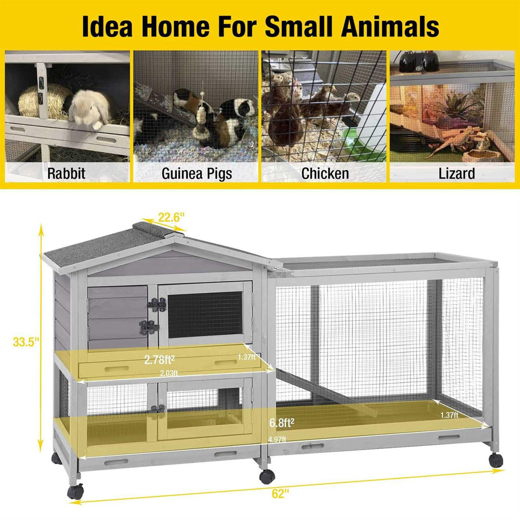 Rabbit Hutch with 3 Pull Out Tray T37589