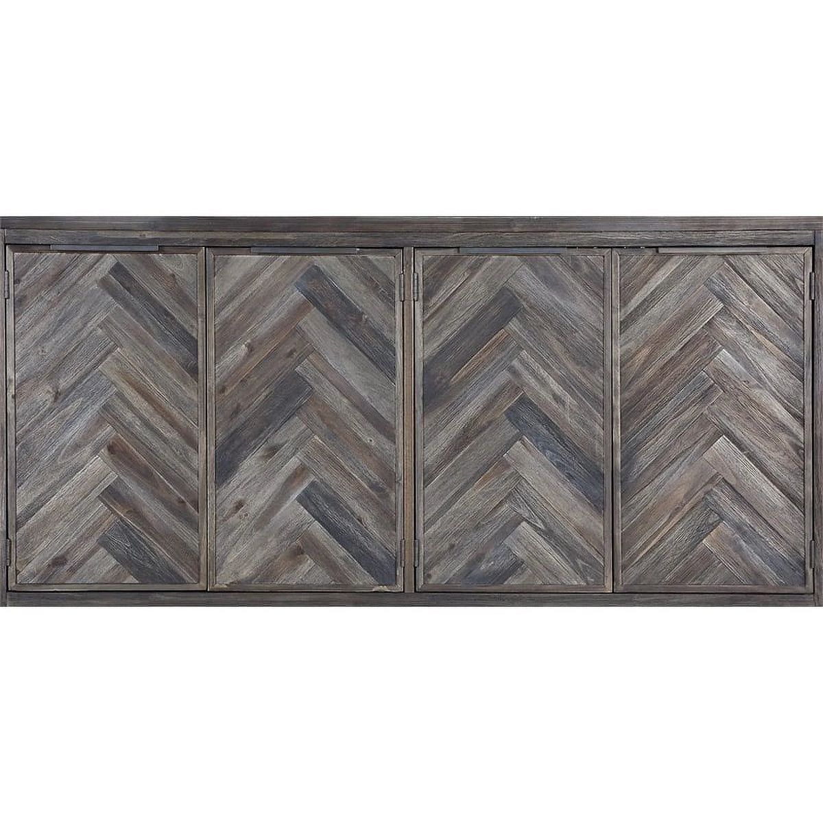 Solid Wood Herringbone 4-Door Credenza X276705