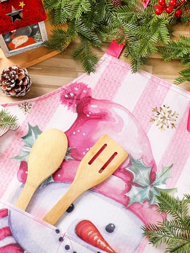 6 Pcs Christmas Aprons with Pockets E137