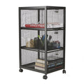 Rolling Utility Cart with 3 Drawers, Black Y9943