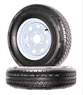 2-Pack Radial Trailer Tire On Rim ST175/80R13 13 in. LRC 5 Lug White Spoke Wheel D7537