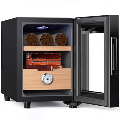 8L Electric Cigar Humidor Cabinet with Cedar Wood Shelves L484